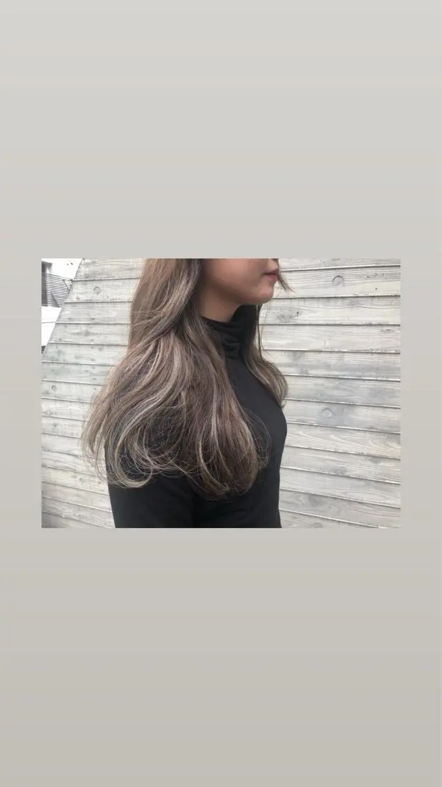 ロング カラー パーマ ヘアアレンジ 藤井 菜緒のヘアスタイル