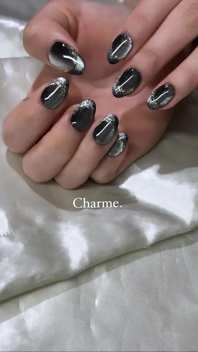 ネイル グラデーション マグネットネイル 持ち込み ニュアンスネイル Charme. NOBUKOのネイルデザイン