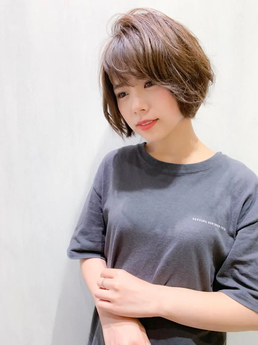 ショート パーマ ボブ 内藤 宏紀 tidasmileのヘアスタイル