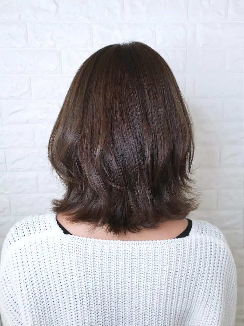 ミディアム カラー アッシュ イルミナカラー 髪質改善縮毛矯正 美容師✂️山崎竜二のヘアスタイル