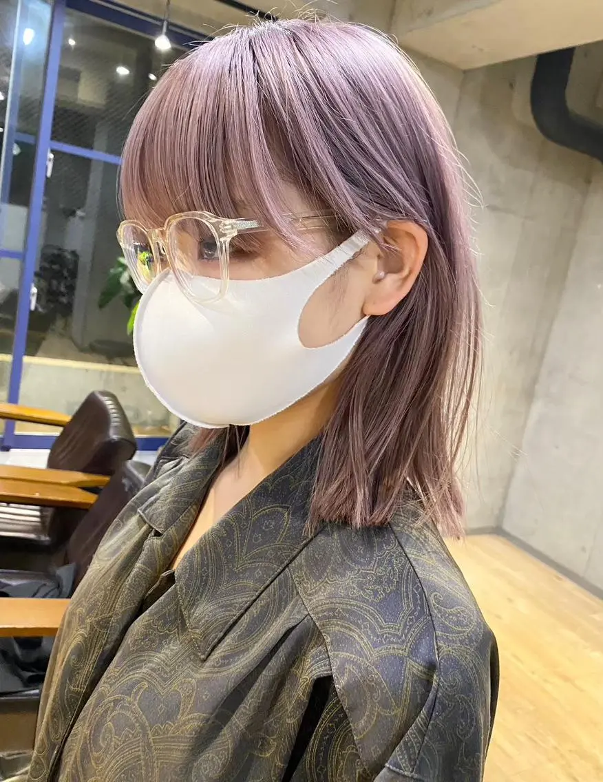 ミディアム カラー 透明感カラー ラベンダーカラー 🎀ブリーチ ハイト ーン ♡Kanon♡のヘアスタイル
