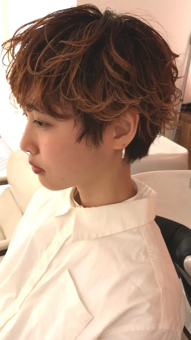 パーマ ショートヘア、ボブ こやさん コヤマのヘアスタイル