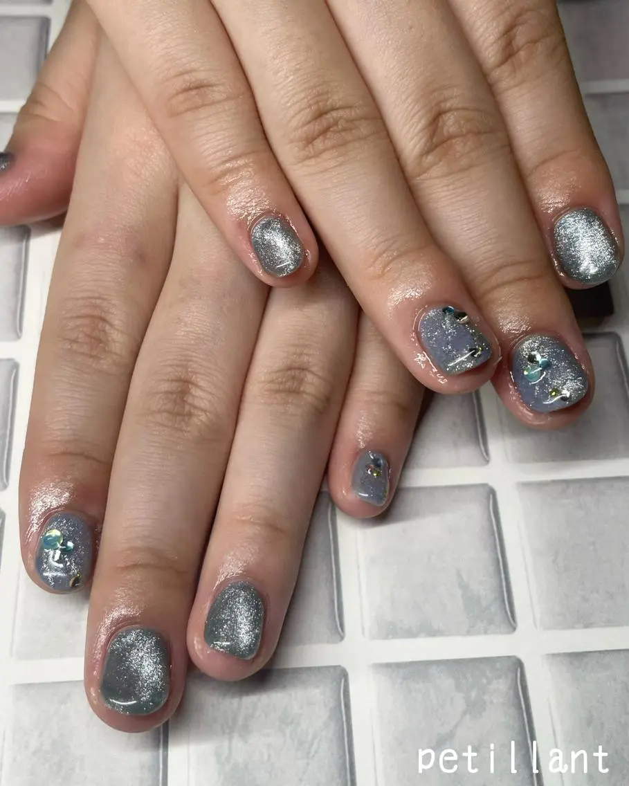 ネイル アートネイル ジェルネイル 卒業式 nail salon petillantのネイルデザイン