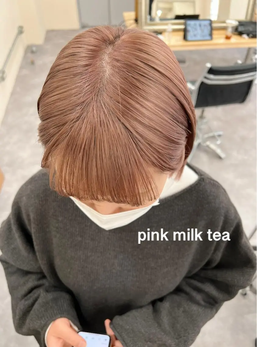 ミディアム カラー ブリーチ カット ヘアカラー ナチュラルなショート 北本空河のヘアスタイル