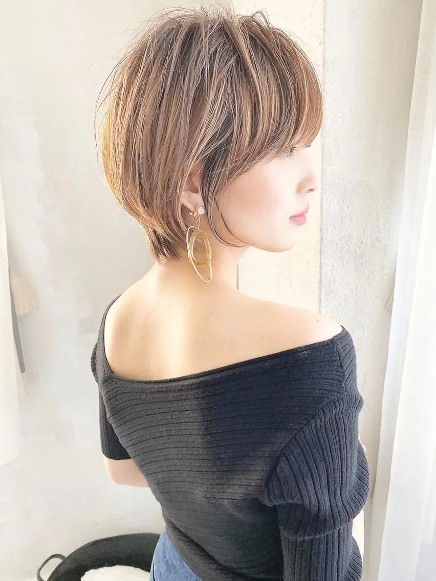 ショート カラー パーマ 仙台Ｉ韓国レイヤー Ｉ髪質改善Ｉ伊藤拓海のヘアスタイル