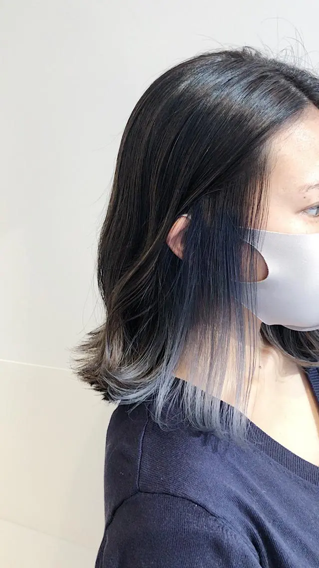 ミディアム カラー イヤリングカラー 髪質改善/顔まわり 石原のヘアスタイル