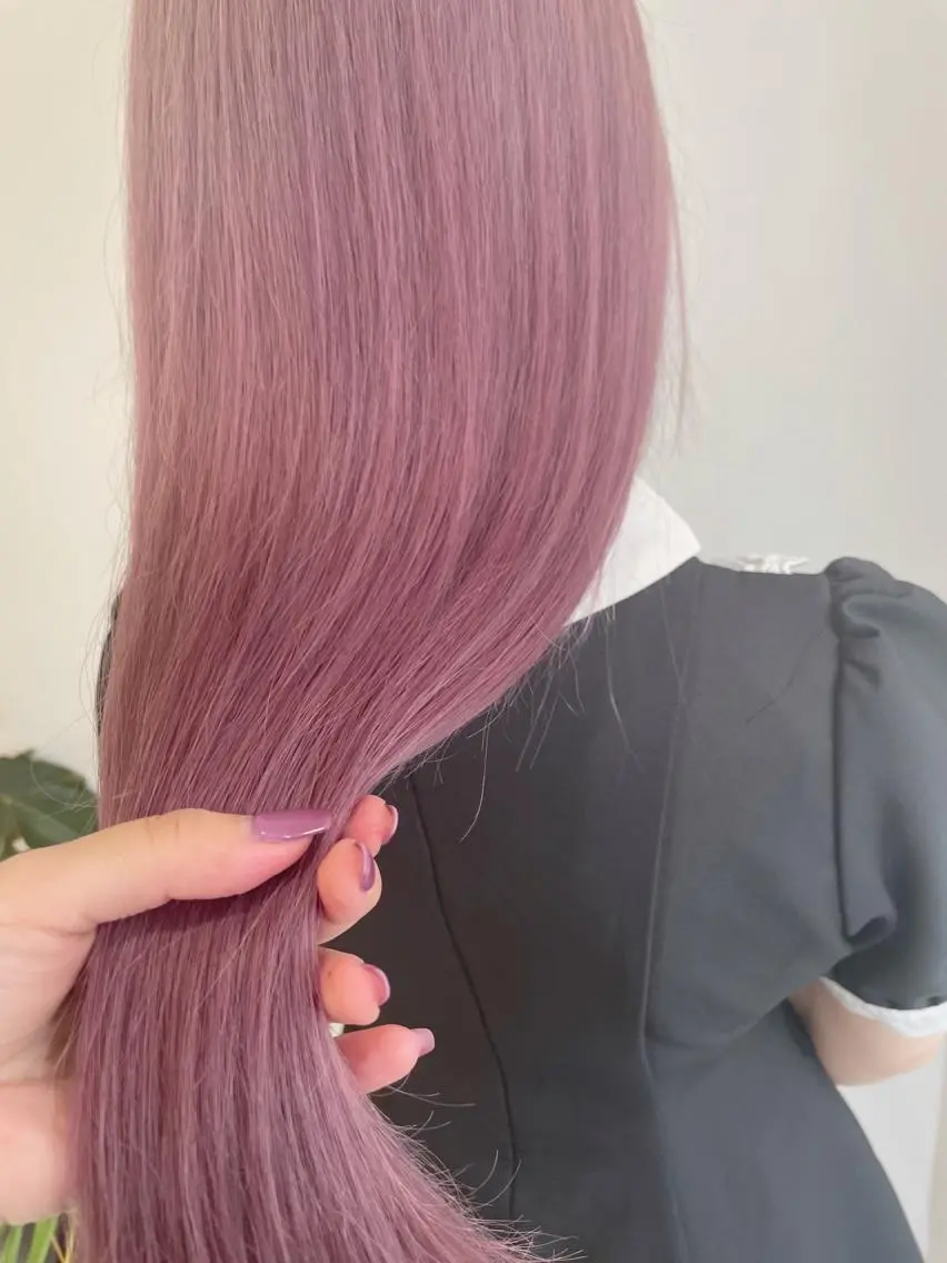 ロング カラー 透明感カラー ピンクカラー ヘアカラー Rina のヘアスタイル