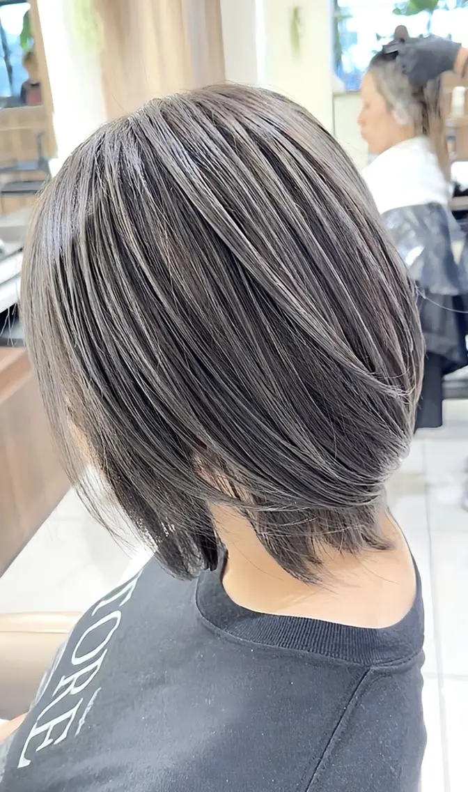 ロング カラー バレイヤージュ ハイライトカラー ハイライト レイヤーカット ヘアカラー ASH大宮/ブリーチ 髪質改善/カラーのヘアスタイル