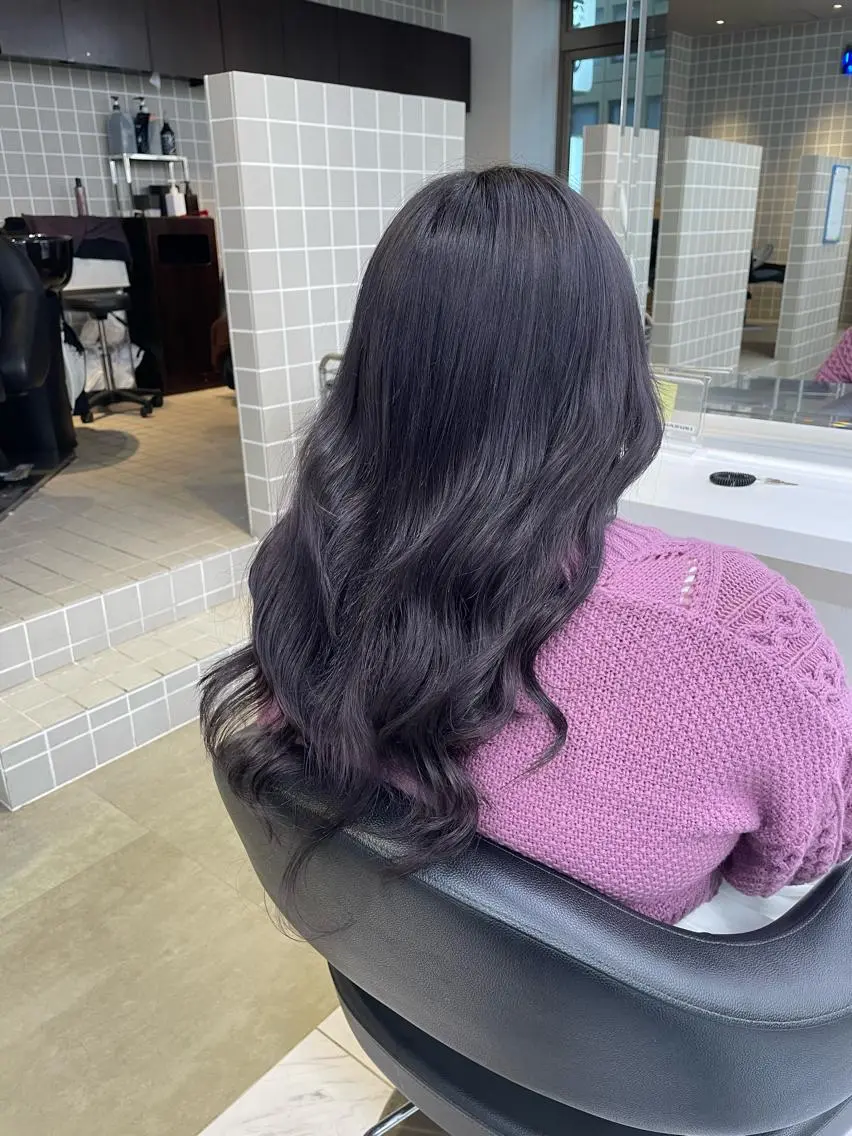 ミディアム カラー パーマ ヘアアレンジ メンズ キッズ ネイル マツエク・マツパ アイブロウ 🦋縮毛/韓国レイヤ ー/透明感カラー🦋のヘアスタイル