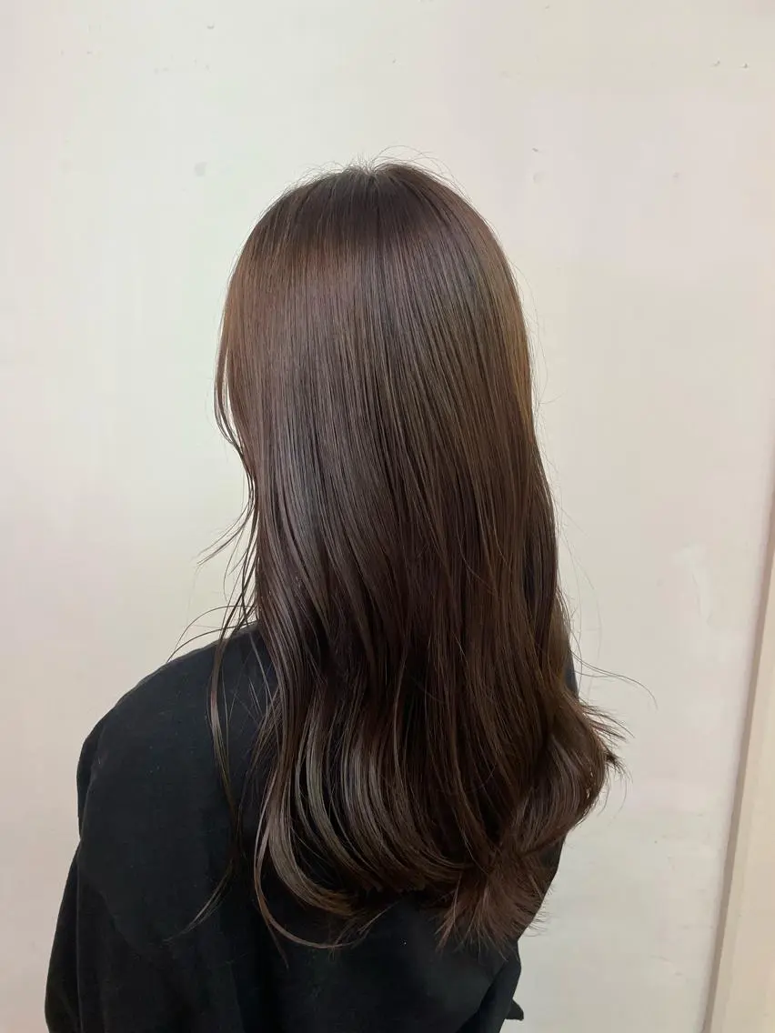 ロング カラー ブラウンカラー マロンブラウン カット 川上拓真 ✂︎学芸大学のヘアスタイル