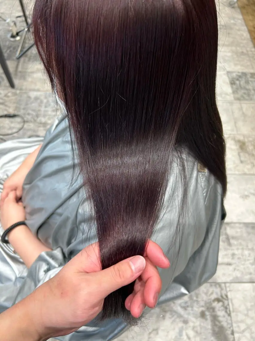 ロング カラー パーマ バレイヤージュ ブリーチ ケアブリーチ ダブルカラー ハイライトカラー カット ヘアカラー 縮毛矯正 トリートメント 銀座✨レイヤーカット 顔まわり/坂本亜裟海のヘアスタイル