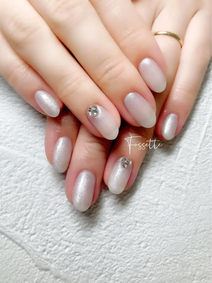 ネイル ラメ(グリッター) ワンカラーネイル シンプルネイル ハンドネイル nailsalon Fossetteのネイルデザイン
