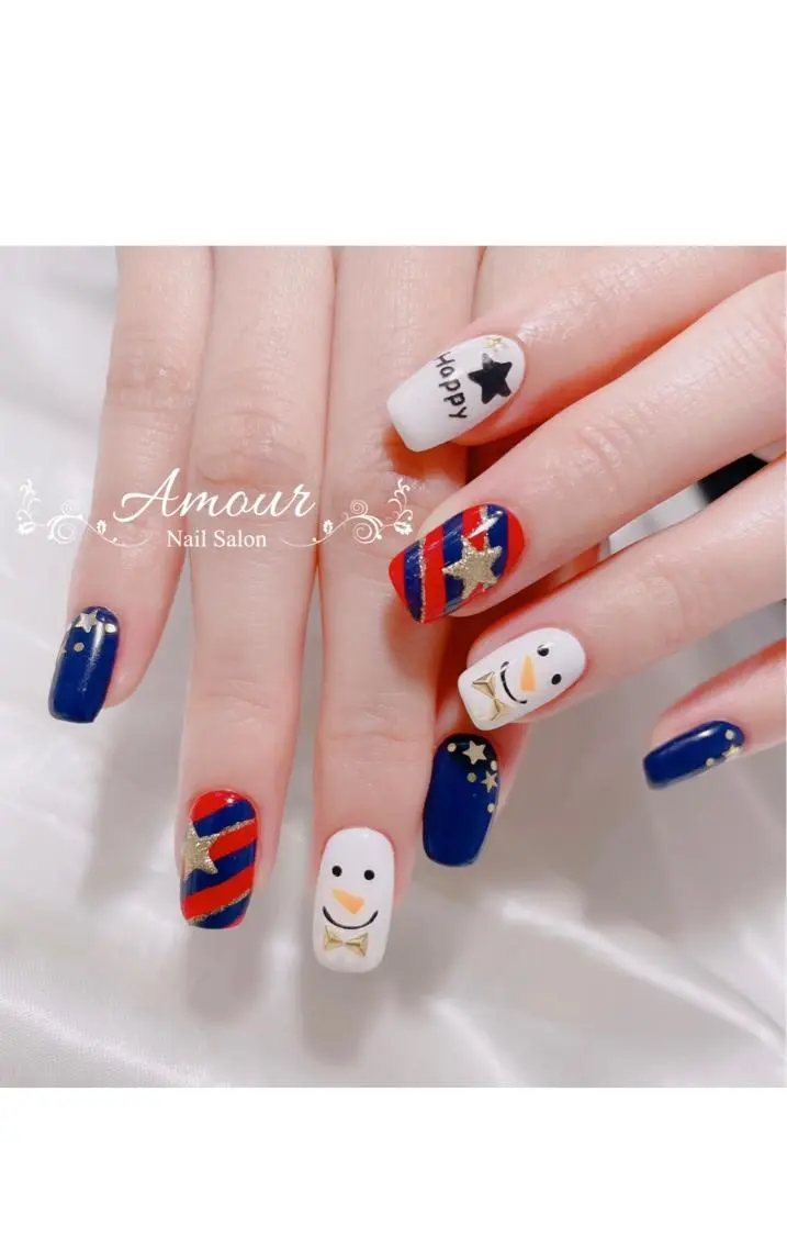 ネイル 冬ネイル クリスマス nailsalon ♡amour♡のネイルデザイン