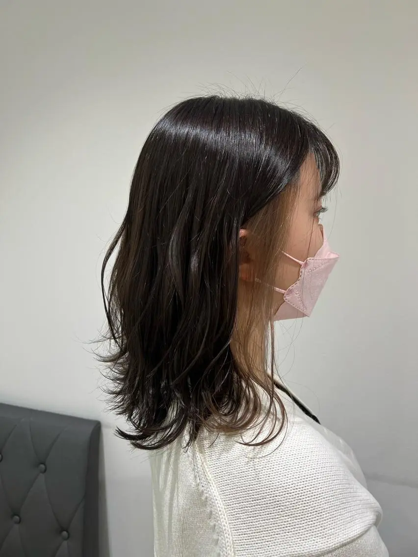 ミディアム カラー ヘアカラー トリートメント 【暖色カラー特化】 中山由梨のヘアスタイル