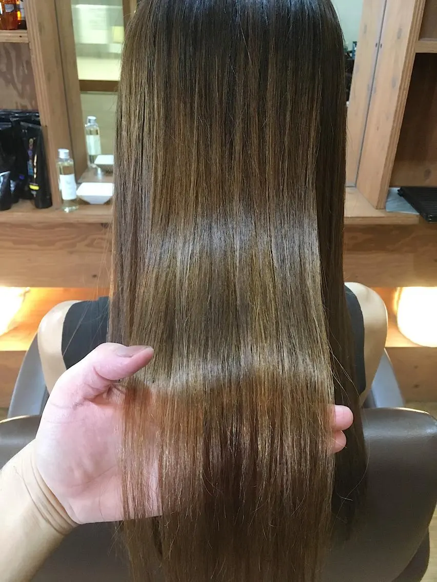 ロング パーマ カット 縮毛矯正 トリートメント 菅村 勇亮のヘアスタイル