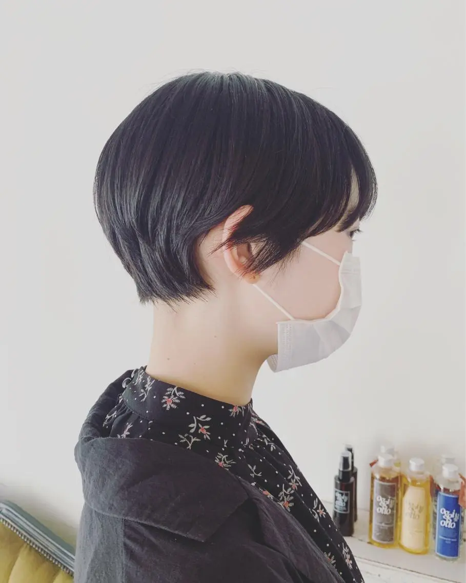 ショート ハンサムショート くせ毛 ショートヘア 毛利 萌生のヘアスタイル