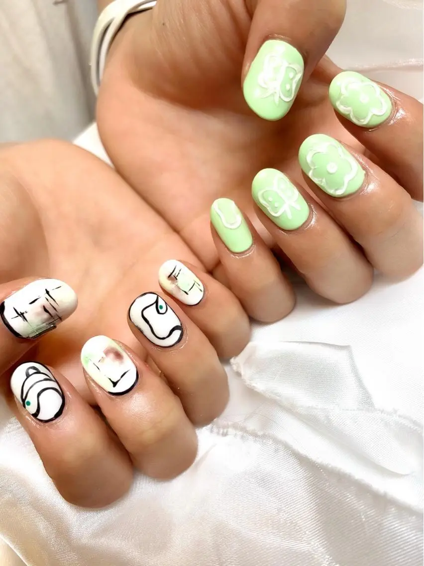 ネイル ジェルネイル ニュアンスネイル パラジェル ハンドネイル clover nailのネイルデザイン