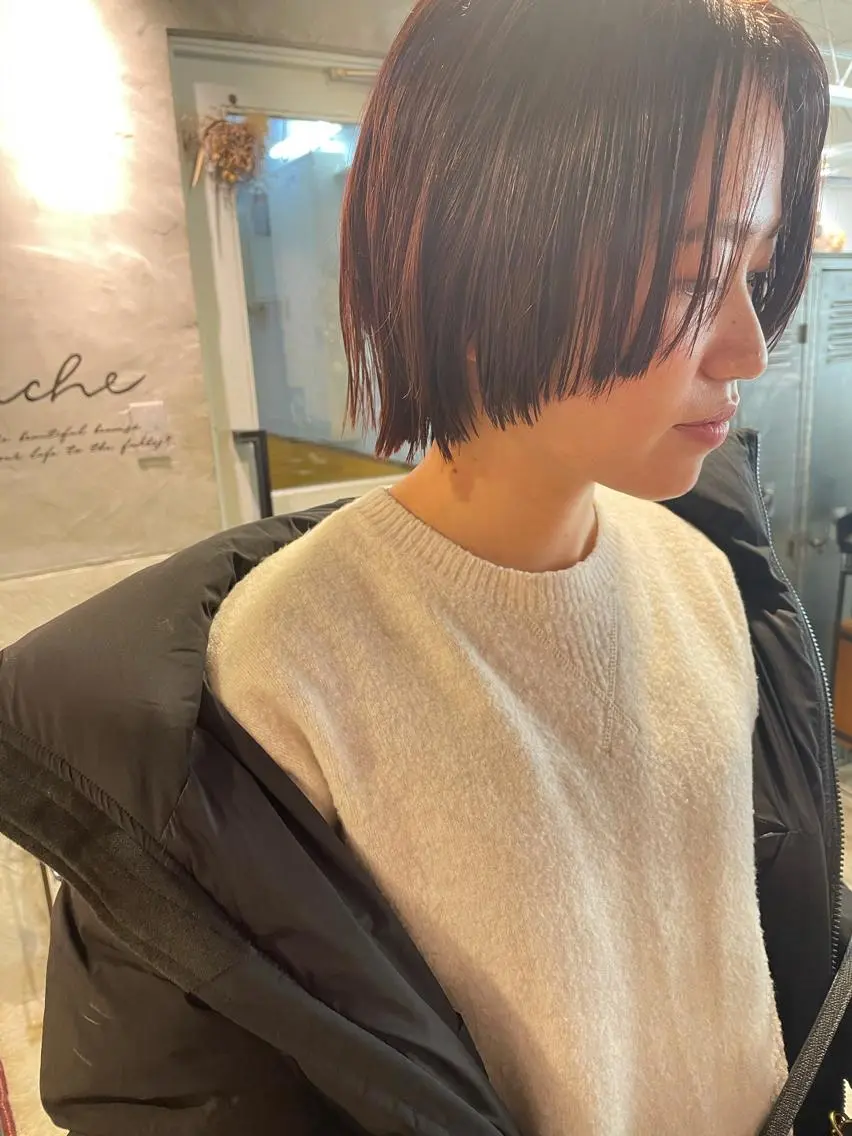 ショート カット ヘアカラー トリートメント ayane⭐️ボブ・ ショート・パーマのヘアスタイル