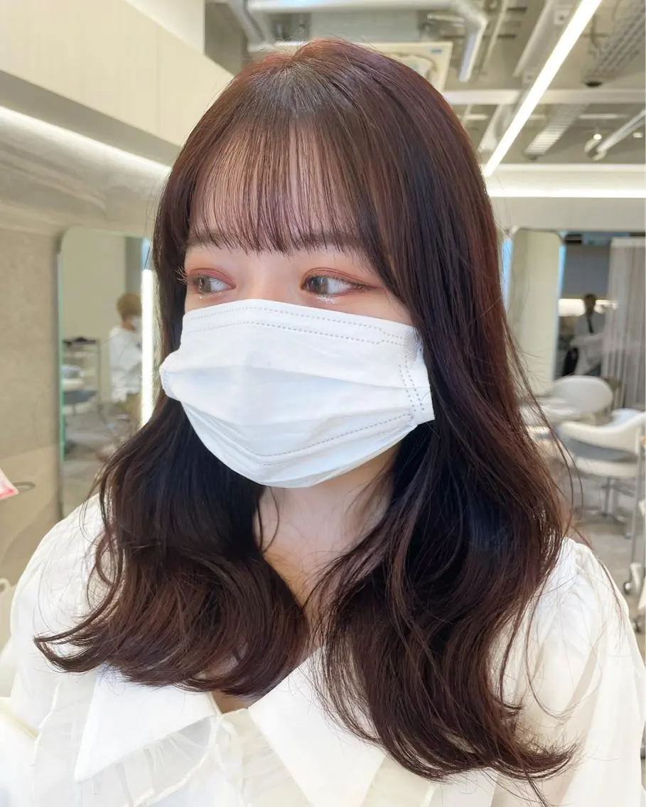セミロング カラー ヘアアレンジ カット ヘアカラー トリートメント ヘアセット 怪我のため6月末 復帰予定田中瑞希🍃のヘアスタイル