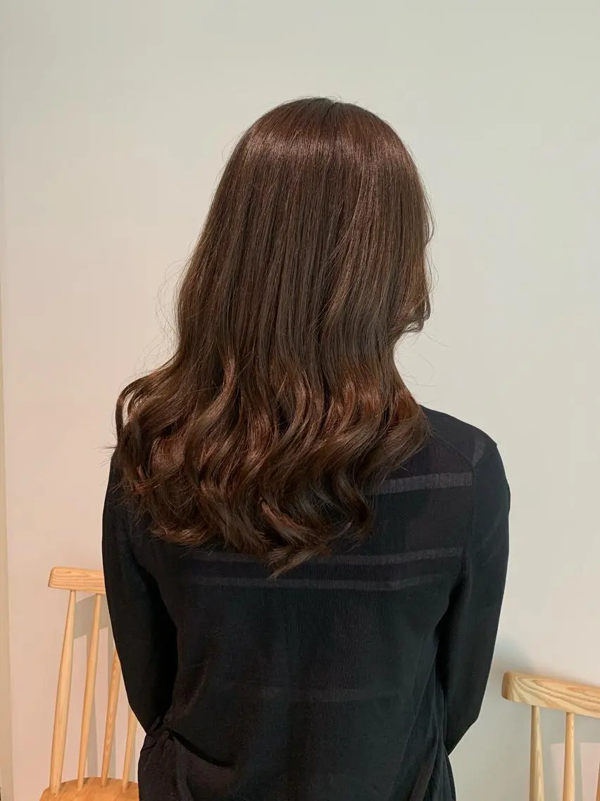 セミロング カット ヘアカラー トリートメント ナチュラル艶ヘア 🌸内田彩香のヘアスタイル
