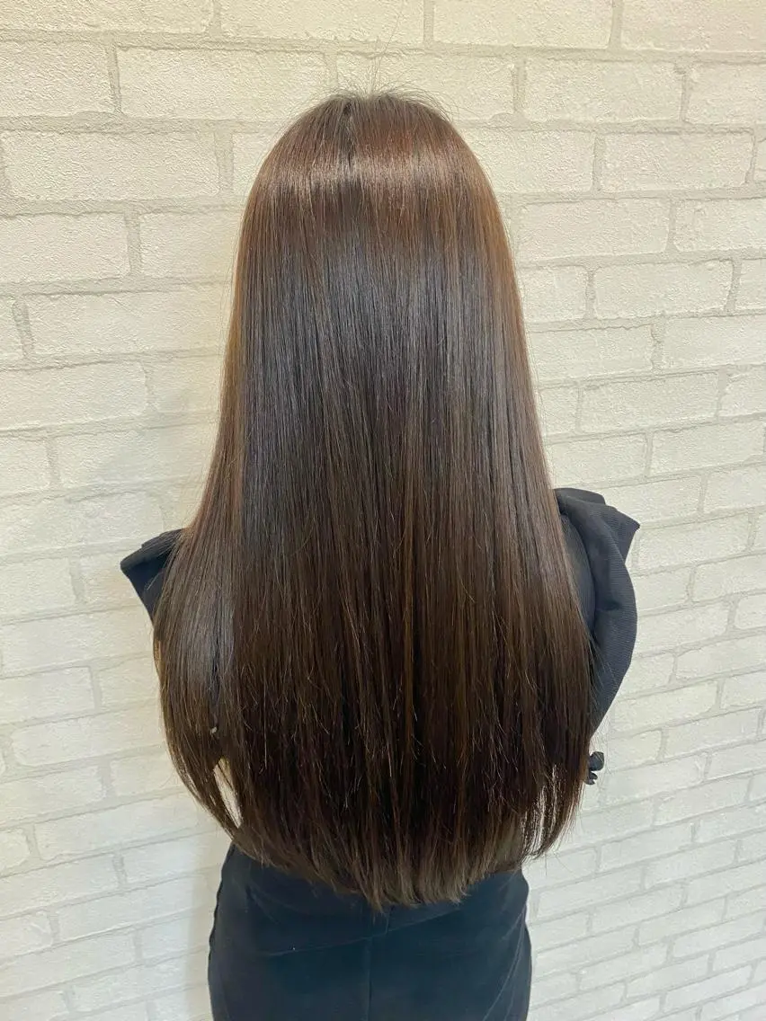 ロング カラー ココアグレージュ グレージュ トリートメント 白髪世代の悩み解決 阿部耕大のヘアスタイル