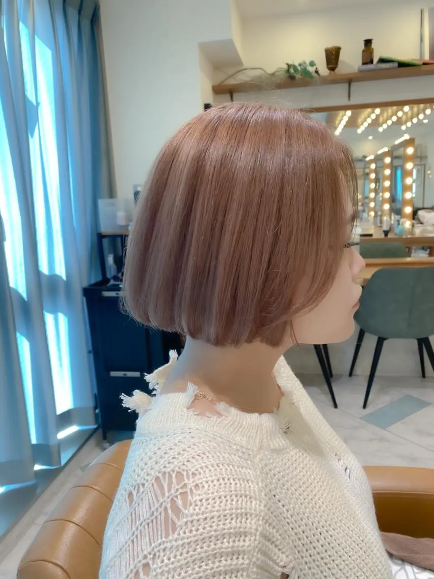 ショート ボブ レイヤーカット/艶カ ラー/chihiroのヘアスタイル