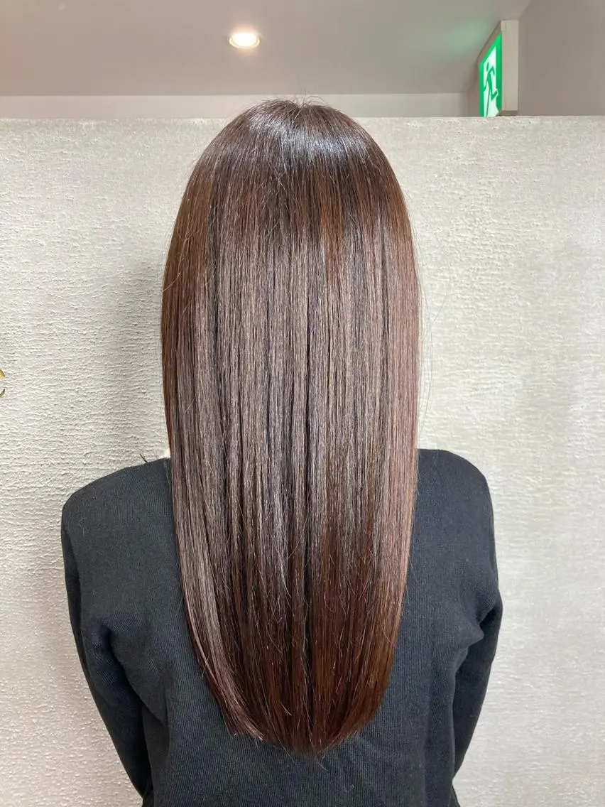 セミロング カラー ブラウンカラー マロンブラウン 豊中/メンズ特化 岡田 龍之介のヘアスタイル