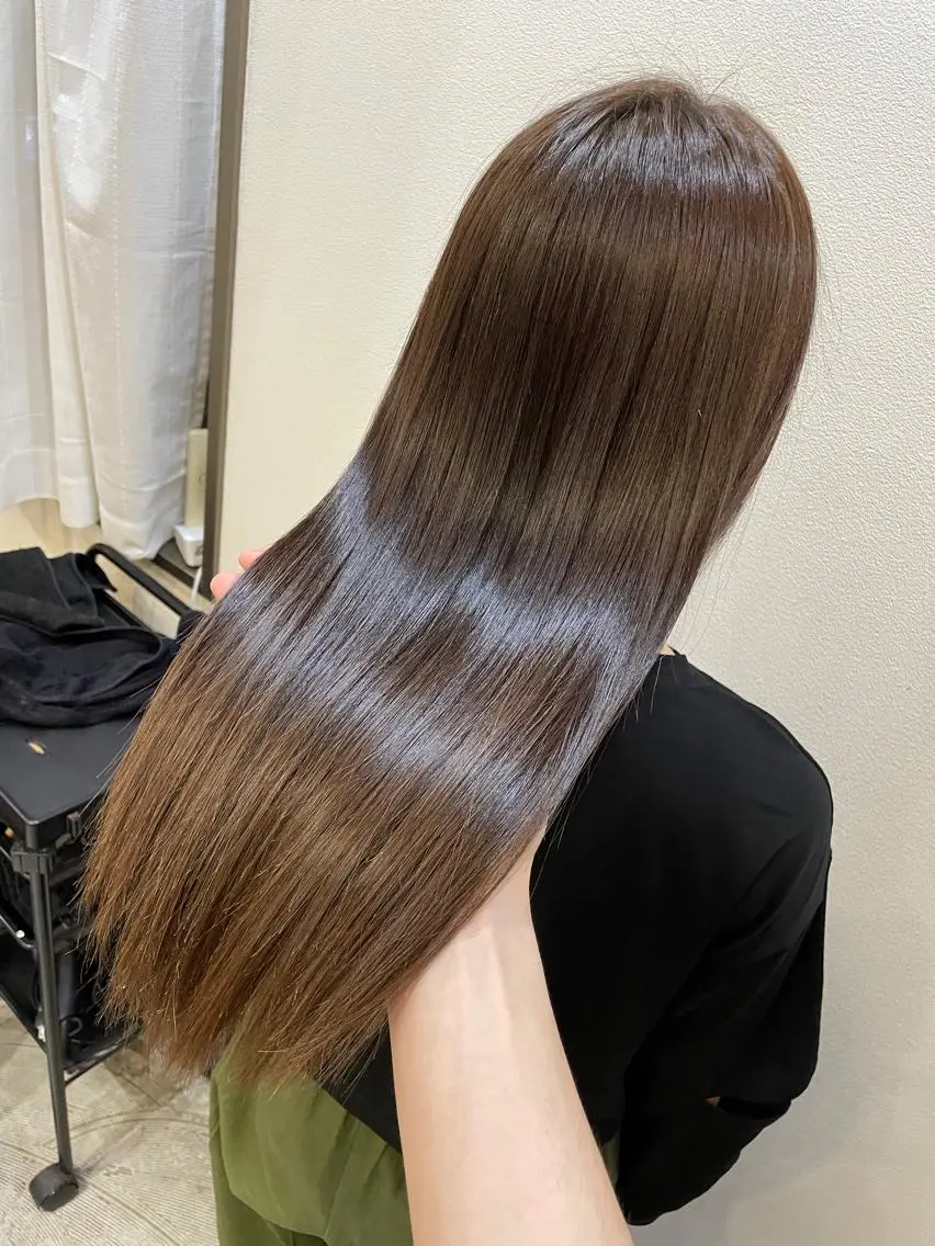 セミロング カラー 髪質改善矯正特化 🇰🇷amiruのヘアスタイル
