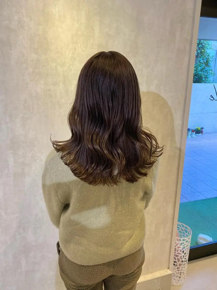 ロング カラー ベージュカラー ブラウンカラー ブラウンベージュ ヨシンモリ カット ヘアカラー トリートメント ボブ/縮毛矯正/ レイヤー/塚田のヘアスタイル