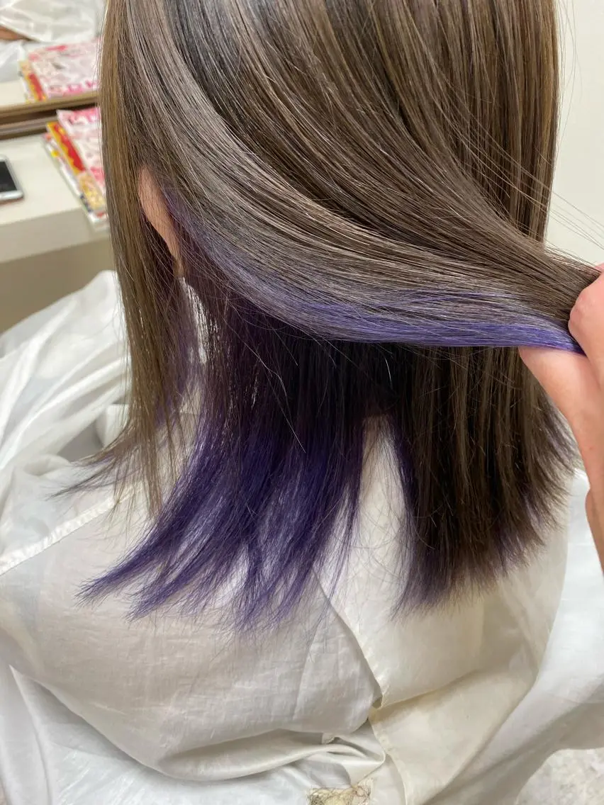 ミディアム カラー パープルカラー 【eimee】 店長✂️TAKUMAのヘアスタイル