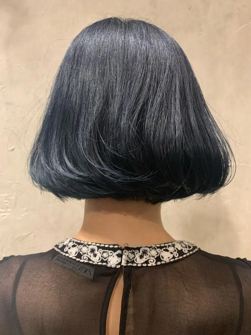 ミディアム カラー ヘアアレンジ ボブパーマコテ巻き風 パーマNo1深江秀平のヘアスタイル