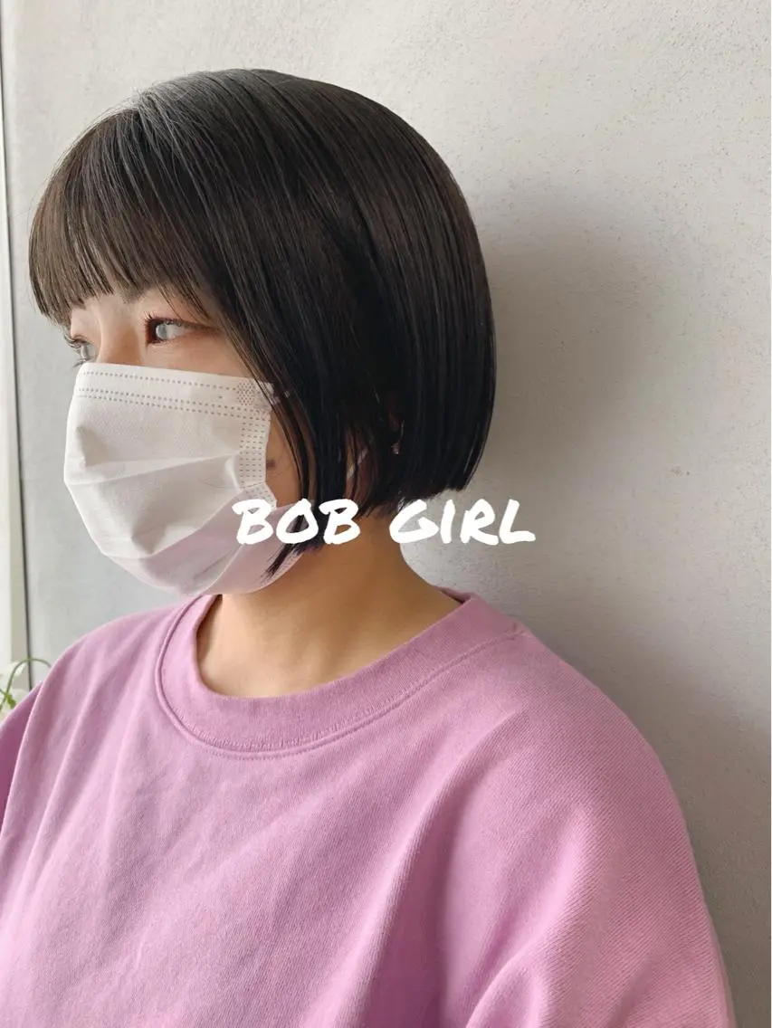 ミディアム カラー ボブパーマコテ巻き風 パーマNo1深江秀平のヘアスタイル