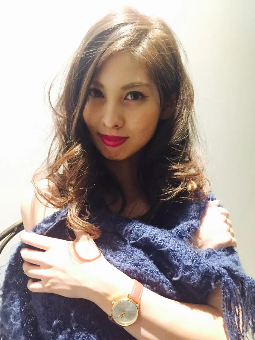 セミロング カラー ヘアアレンジ 阿久津 泰幸のヘアスタイル