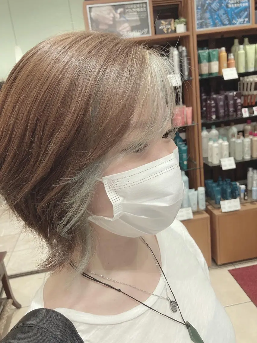 ショート カラー ミストバング  フェイスフレーミング 🌟東銀座マンツーマ ン🌟タカナシのヘアスタイル