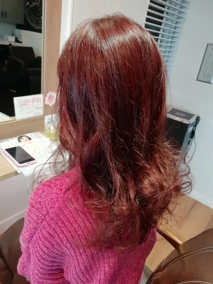 カラー ピンクカラー 堀 望美のヘアスタイル