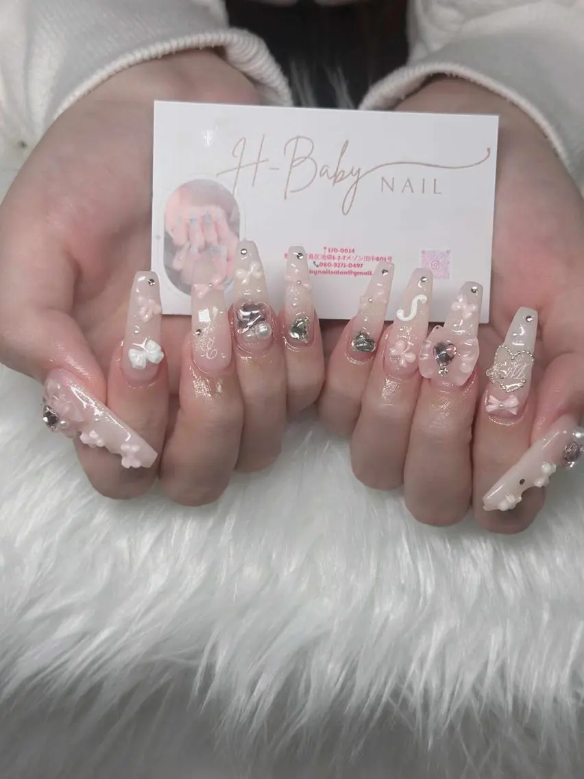 ネイル フレンチネイル ジェルネイル ハロウィン 韓国ネイル マグネットネイル ハンドネイル Hbaby nailのネイルデザイン
