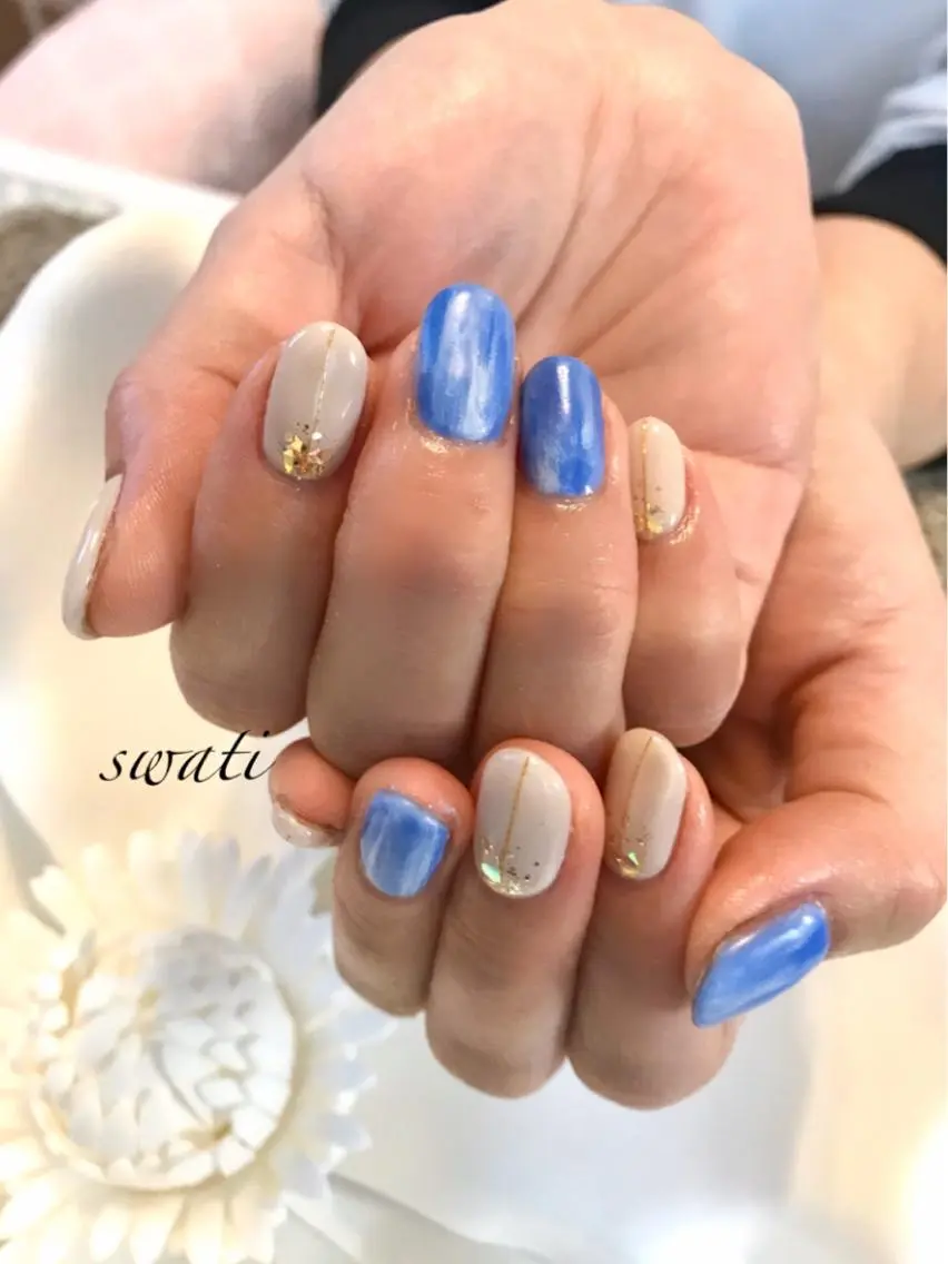 ネイル アートネイル オフィスネイル シンプルネイル 春ネイル yuko (ネイリスト)のネイルデザイン