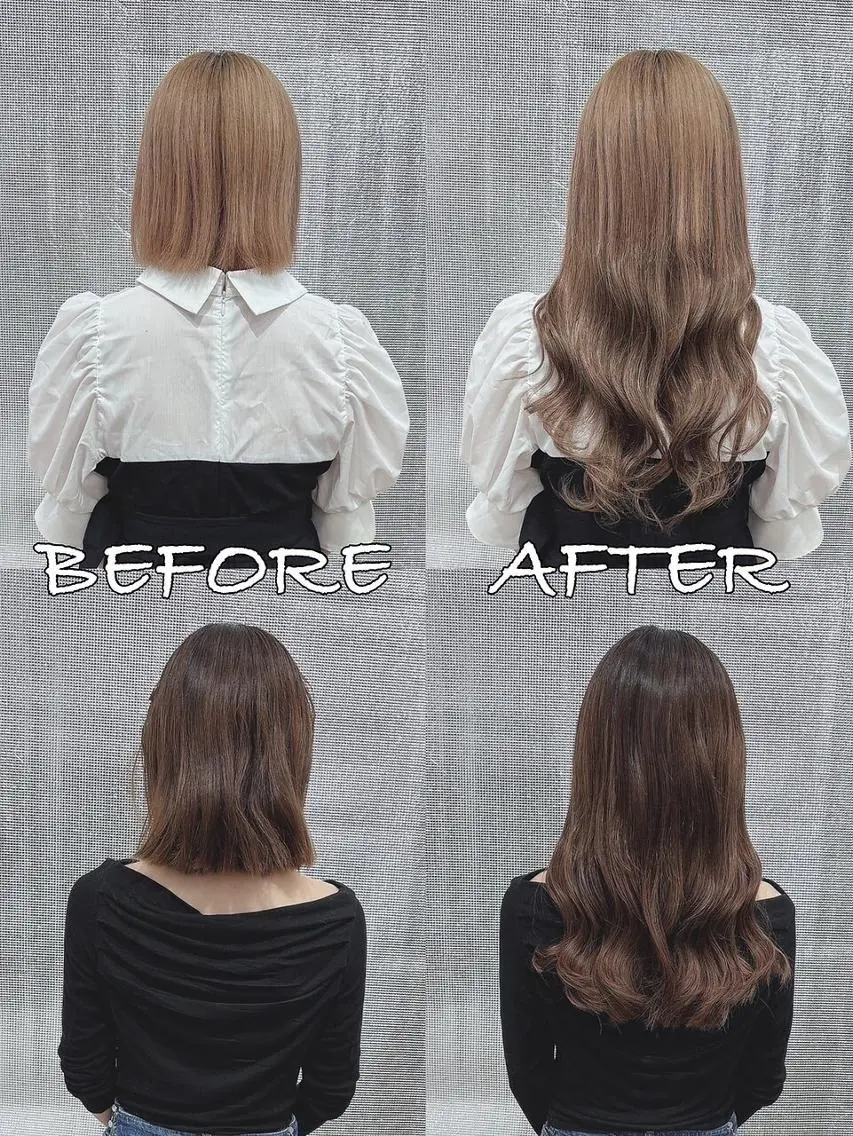 ロング カラー ヘアアレンジ シールエクステ バレイヤージュ ブリーチ ケアブリーチ ダブルカラー LIP 大阪本店 エクステ MISAのヘアスタイル
