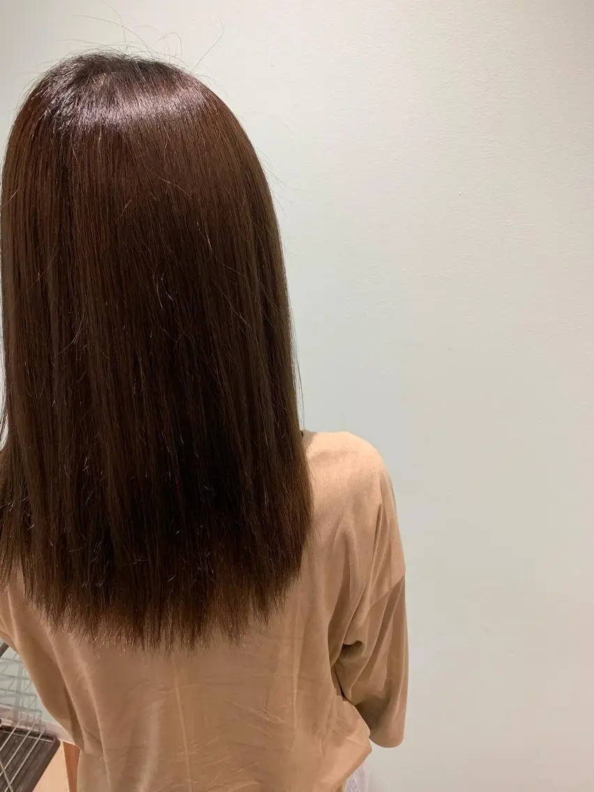 セミロング カラー ベージュカラー パープルカラー stylist Yukieのヘアスタイル
