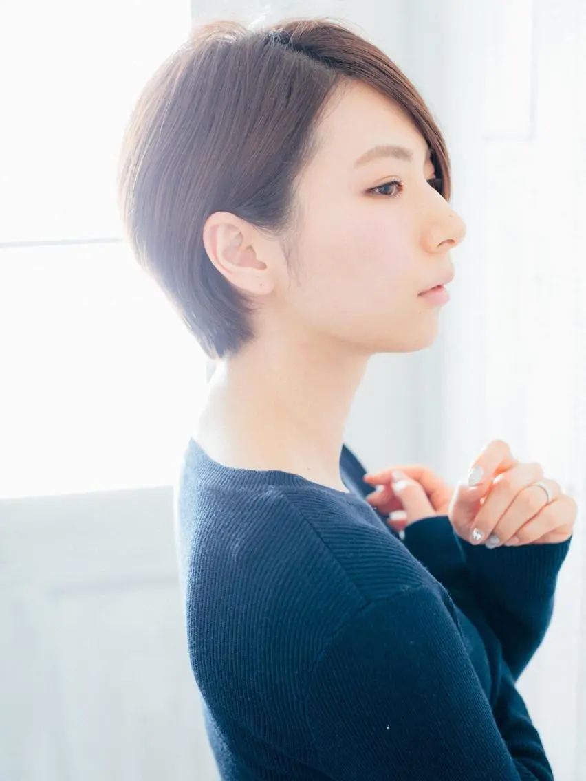 ショート カット ヘアカラー トリートメント FUKUNAGA YUのヘアスタイル