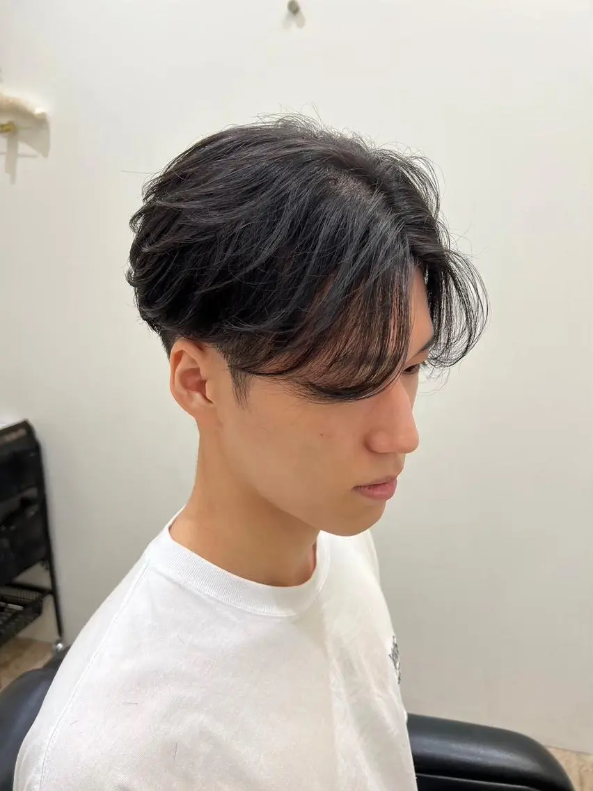 メンズ センターパート メンズ韓国風 マッシュ カット FOCUSJAPAN MENS SALONのヘアスタイル