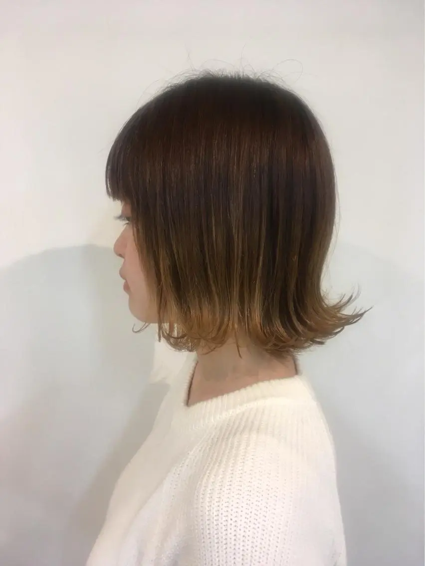 ミディアム カラー グラデーションカラー カット ヘアカラー トリートメント 高橋 聖羅のヘアスタイル