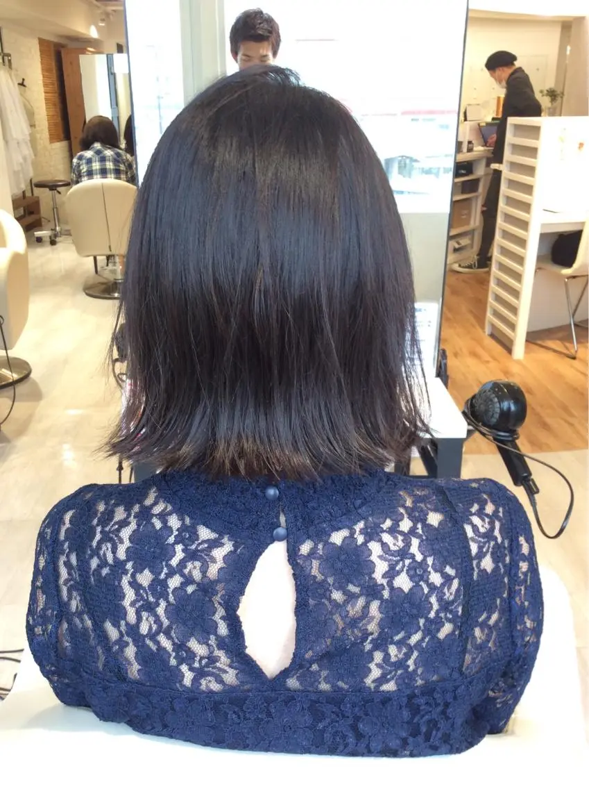 ミディアム カラー イルミナカラー ボブ 金子 富士のヘアスタイル