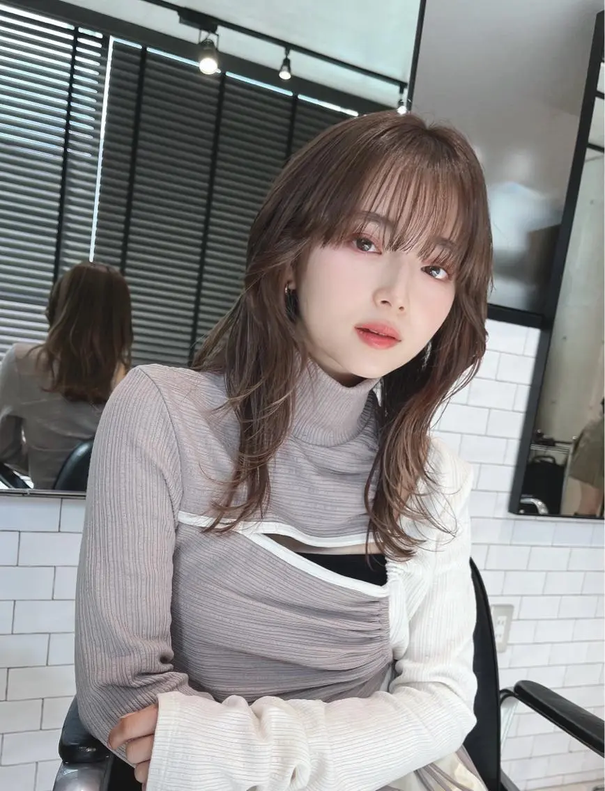 セミロング カット ヘアカラー トリートメント 🌫️大人韓国ヘア 🌫️naoyaのヘアスタイル