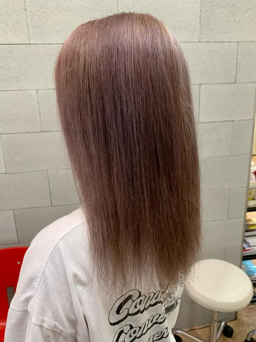 ロング カラー カワサキ マホのヘアスタイル