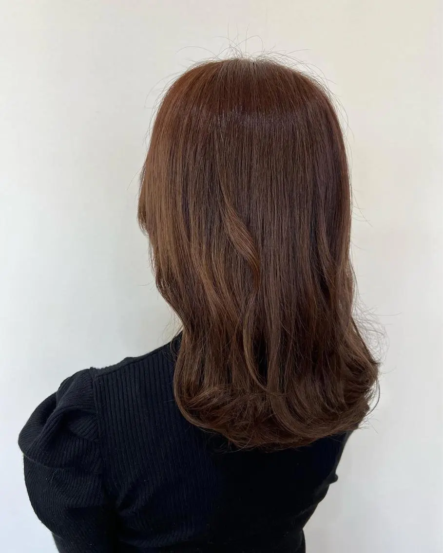ミディアム カラー 渡辺 リオのヘアスタイル