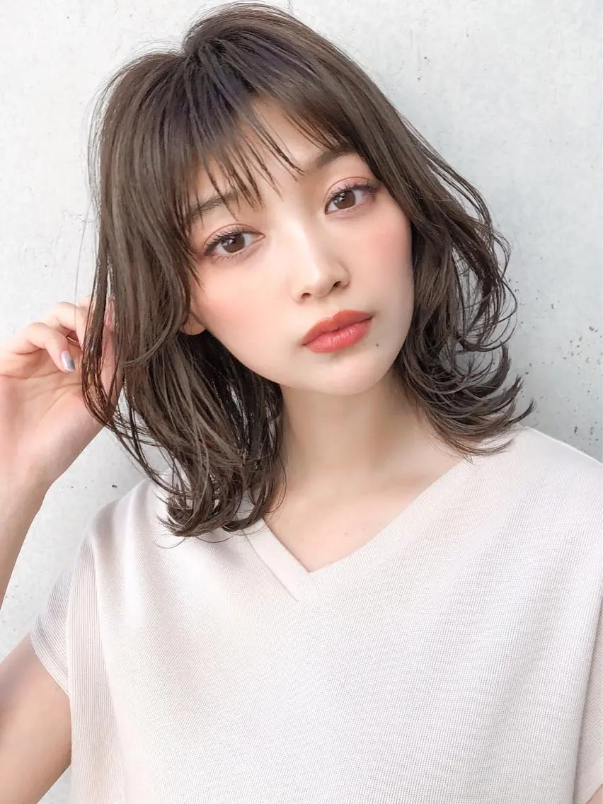 ミディアム カラー くびれヘア レイヤー×髪質改善✨ 渋谷/佐藤侑哉のヘアスタイル