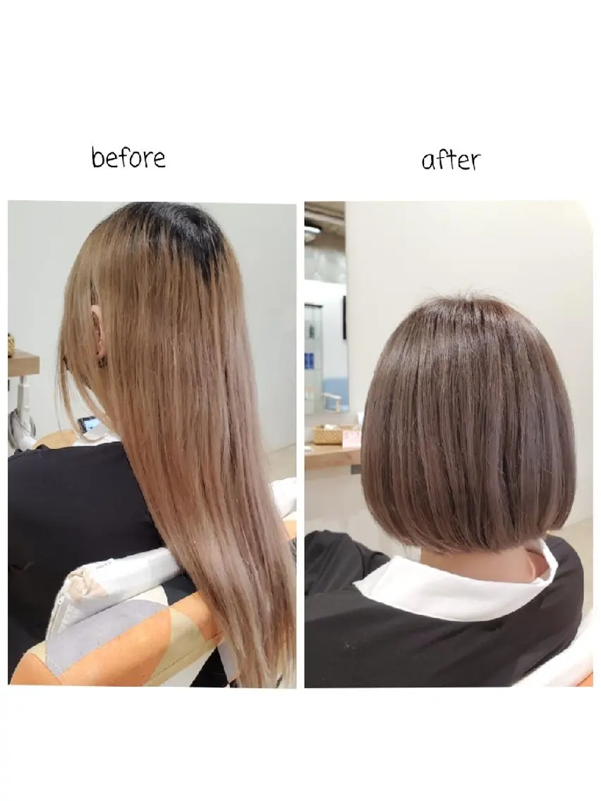 ショート カラー 透明感カラー グレージュ カット ヘアカラー えんどう みほのヘアスタイル