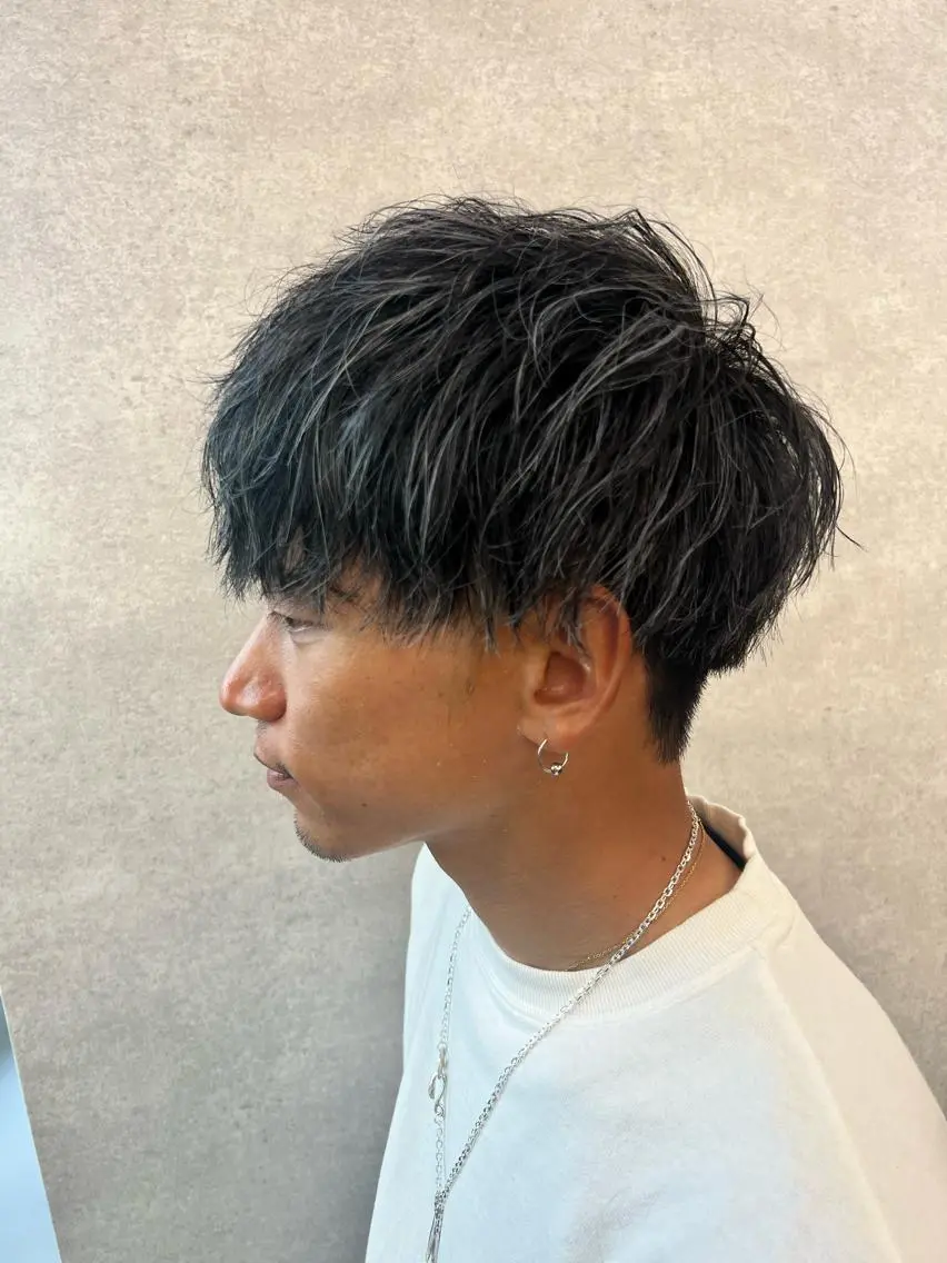 ショート カラー ヘアアレンジ メンズ 新世代パーマ⚡️ の達人トモ⚡️のヘアスタイル