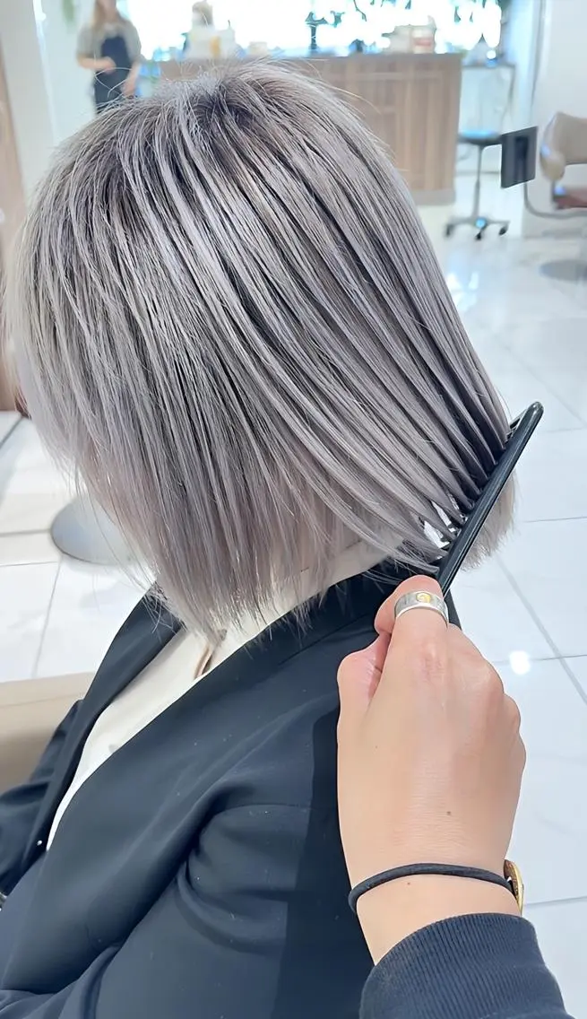 セミロング カラー ブリーチ 髪質改善 ヘアカラー 菅野翔汰/髪質改善 カラー/ブリーチのヘアスタイル
